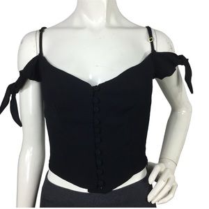 Flynn Skye Strappy Button Up Top